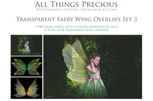 Load image into Gallery viewer, 20 Png FAIRY WING Overlays Set 3
