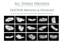 Load image into Gallery viewer, FLOATY FEATHERS Digital Overlays with Photoshop Brushes
