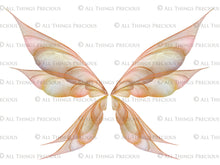 Load image into Gallery viewer, 20 FAIRY WING Overlays - Gold GILDED Set 5
