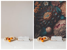 Load image into Gallery viewer, Digital Background for photography, digital art and print. Flower backgrounds are in high resolution, 300dpi, in rich colours. These are created in AI and have been edited, resized and created with photographers in mind. Print as a backdrop or art.
