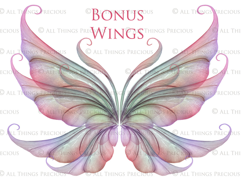 Digital Fairy Wings Overlays clipart. Png transparent see through files for photoshop. Butterfly Angel, Color, Print Photography editing. High resolution, 300dpi. Printable, Photography Graphic design assets, add on stock resources. Magical Scrapbooking design. Faery Photographer edit. Colorful Big Bundle. ATP Textures