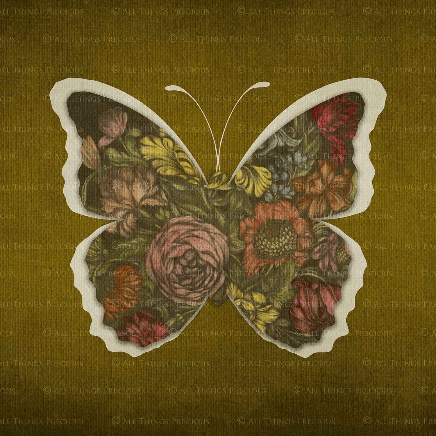 OLD MASTERS BUTTERFLY Set 5 - Digital Papers