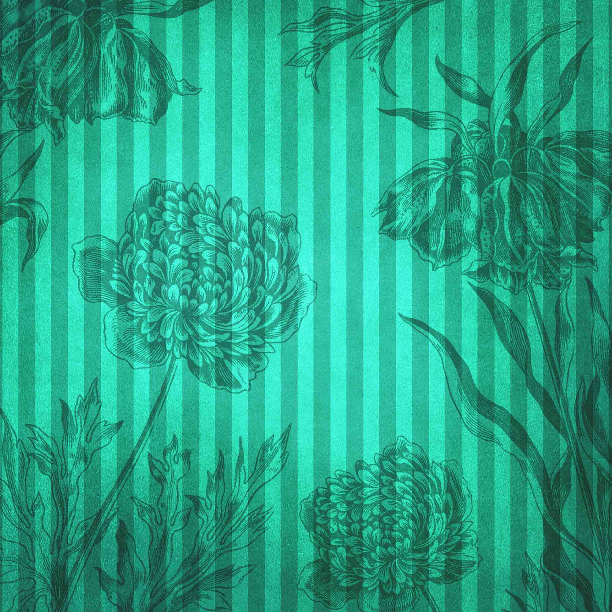 COCHIN FLORAL 2 - JADE - Digital Papers