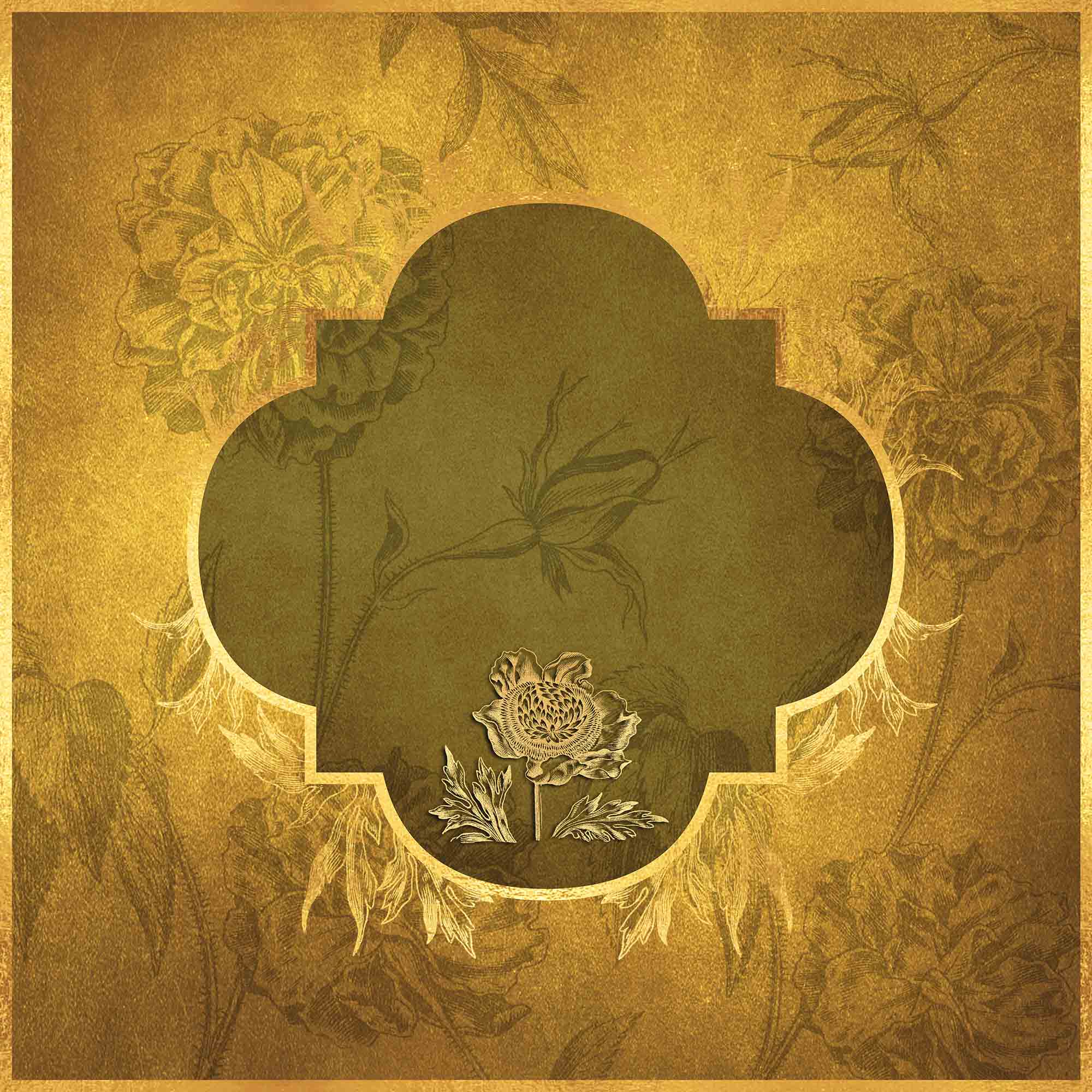 COCHIN FLORAL 2 - SAFFRON - Digital Papers