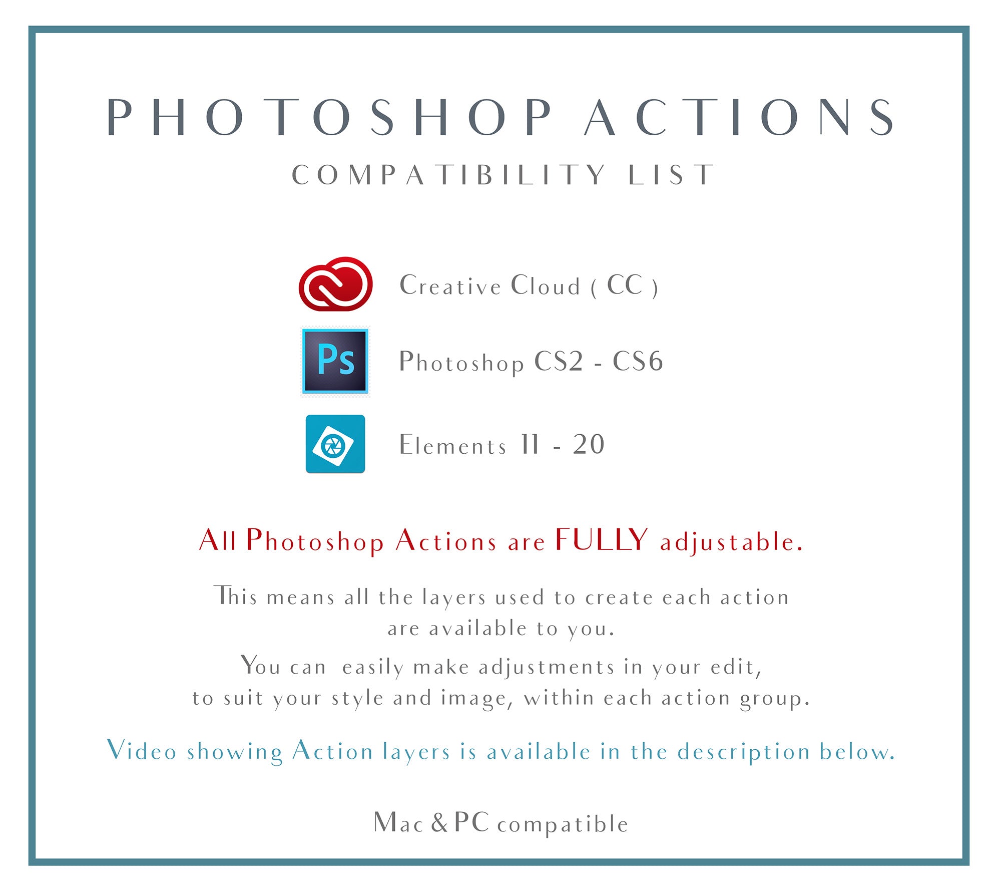 Photoshop Actions for Photography Edits. PS atn files are compatible with all versions of PS CS6. Photoshop Actions for professional photographers, photo edits and Instagram influencers. Warm, Rich, light, Matte. For Wedding, Newborn, Studio Photography. By ATP Textures
