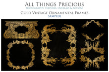 Load image into Gallery viewer, VINTAGE ORNAMENTAL GOLD Frames - Clipart
