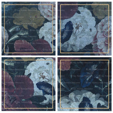 Load image into Gallery viewer, OLD MASTERS FLORAL Set 1 - BLUE - Digital Papers
