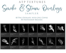 Load image into Gallery viewer, SMOKE and STEAM Digital Overlays with Photoshop Brushes
