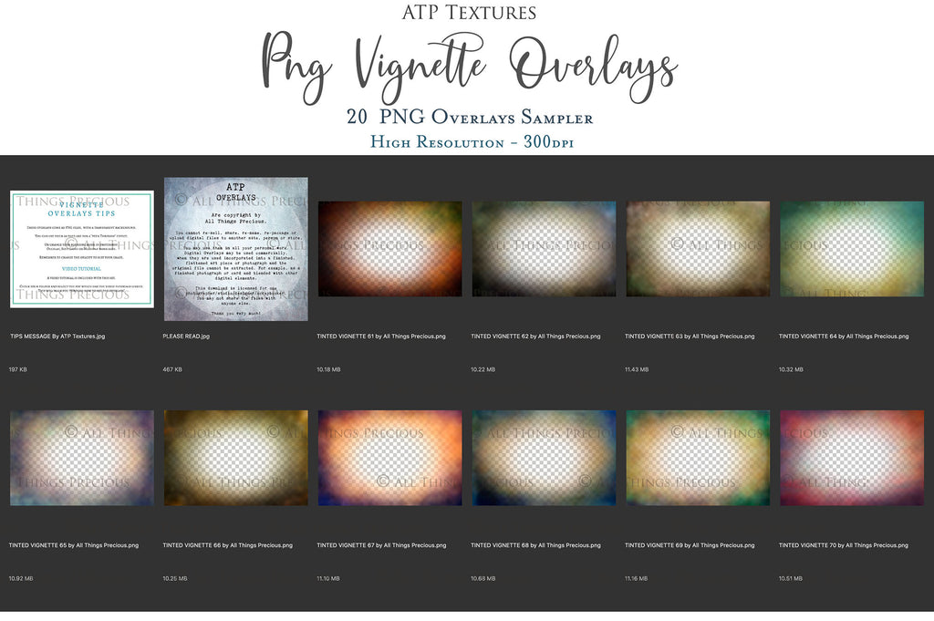 Png Overlays for photographers, Photoshop. Peek through Overlay, Vignette Overlays, Textures, High resolution, Digital Background by ATP textures.