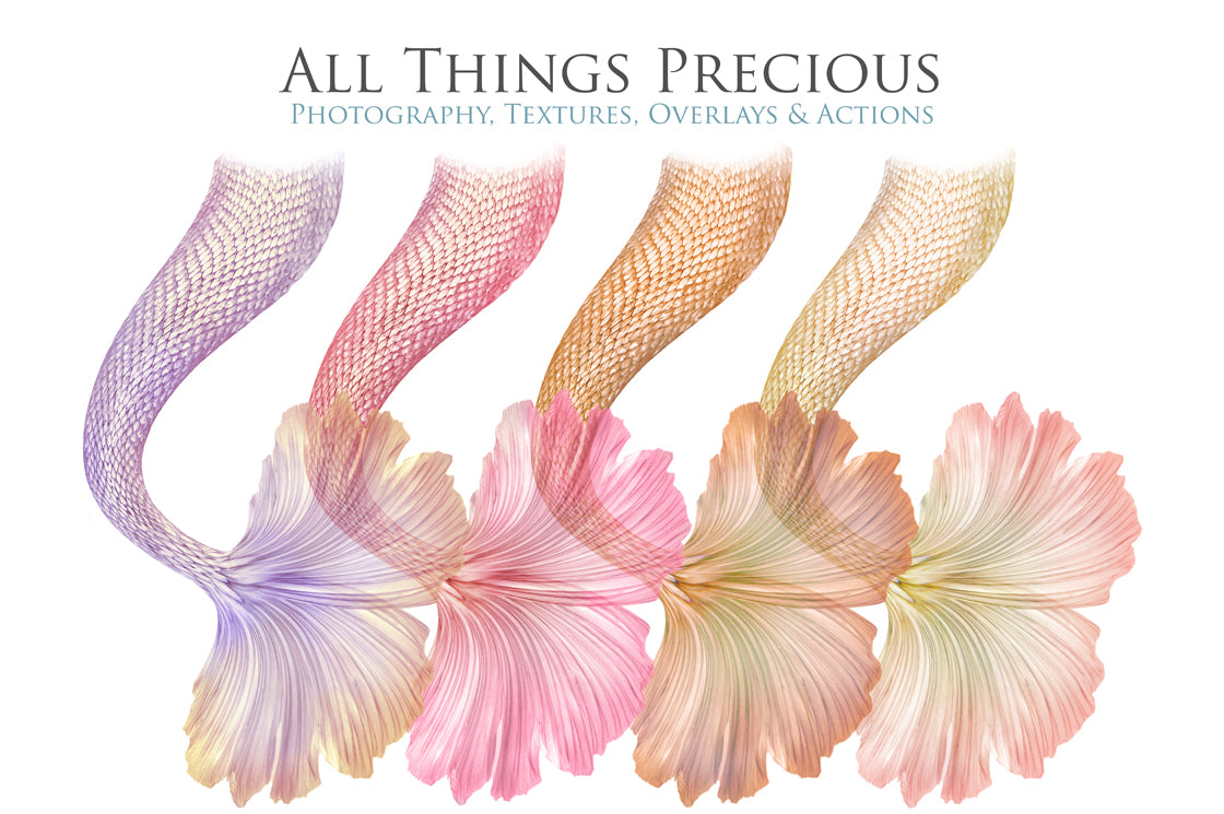 Png transparent Mermaid Tail fin overlays in colourful tints. By ATP Textures Ocean undersea digital backgrounds.