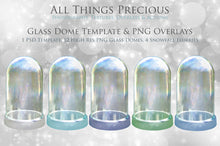 Load image into Gallery viewer, SNOW DOME Png Digital Overlays and PSD Template No.1
