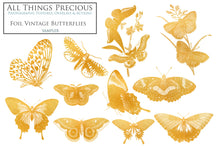 Load image into Gallery viewer, GOLD FOIL VINTAGE BUTTERFLIES - Clipart
