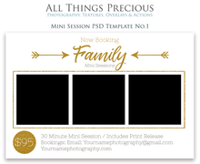 Load image into Gallery viewer, FAMILY MINI SESSION - PSD Template No. 1
