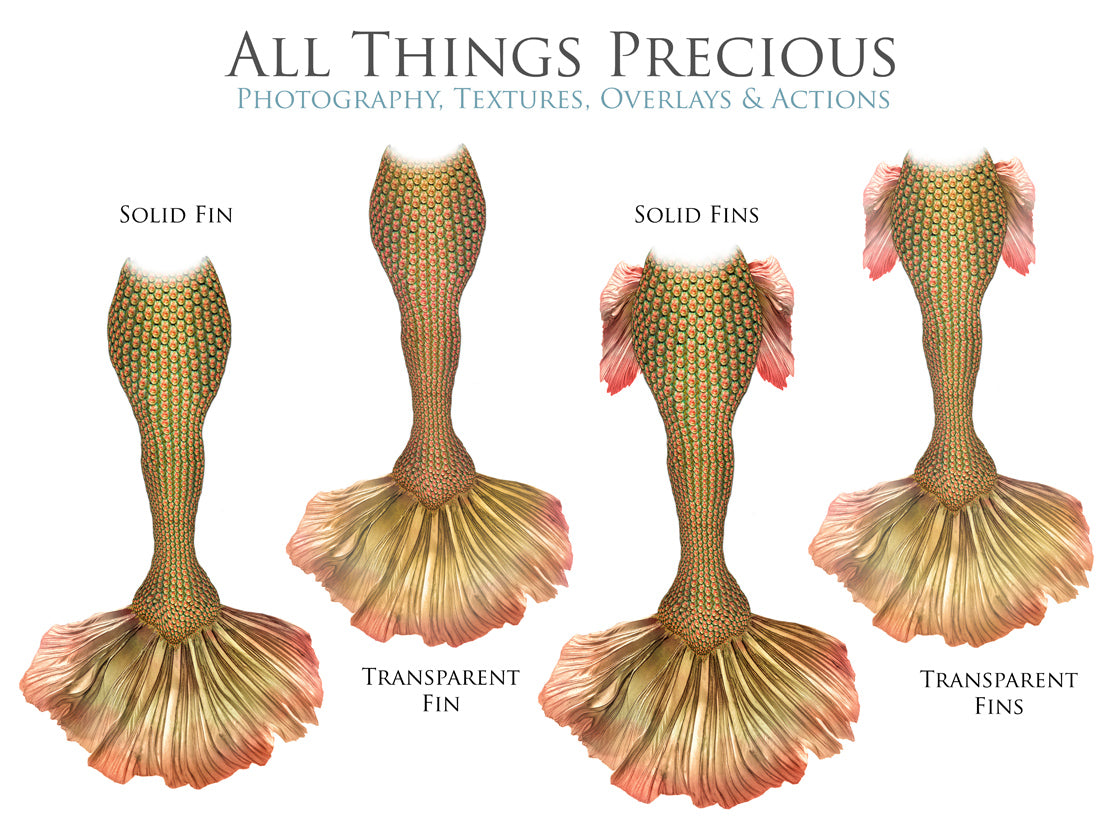 MERMAID TAILS Set 1 - Digital Overlays