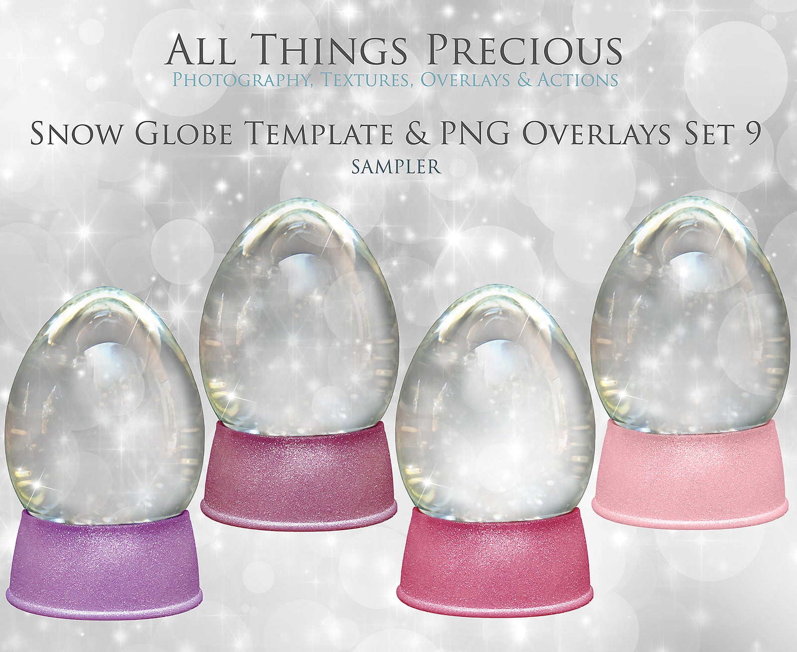 Digital Snow Globe Overlays, with snow flurries and a PSD Template included in the set. Transparent Glass Graphic Effects. Png Overlays with Photoshop Digital template file. High resolution, 300dpi. Visit the Website for more add ons, Actions, Overlays and Christmas Theme Products at ATP Textures.