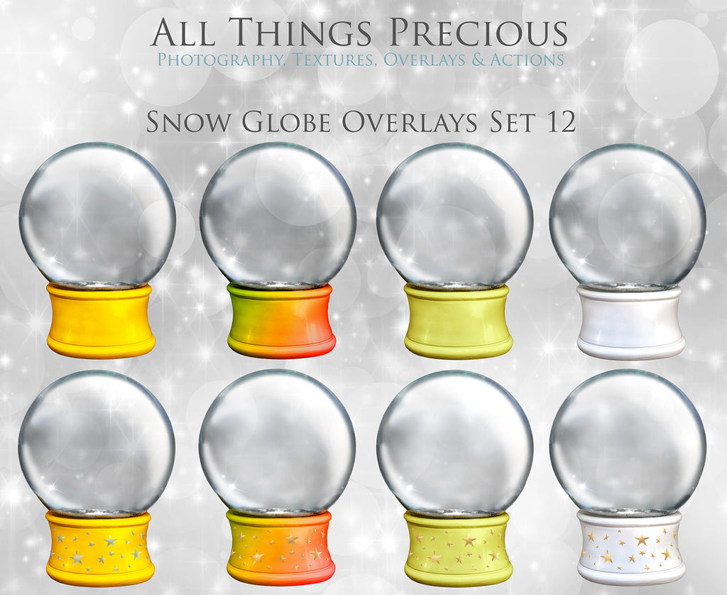 Digital Snow Globe Clipart and Background with snow Overlays and a PSD Template included in the set.The globe is transparent, perfect to add your own images and retain the snow globe effect. Photoshop Photography Background. Printable, Editable for Christmas with Frozen Winter Theme. Glass graphic effects. ATP Textures