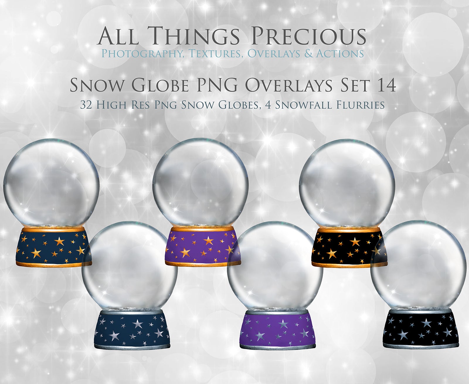 Digital Snow Globe Clipart and Background with snow Overlays and a PSD Template included in the set.The globe is transparent, perfect for you to add your own images and retain the snow globe effect. Photoshop Photography Background. Printable, Editable for Christmas with Santa Window or Glass Globe. ATP Textures