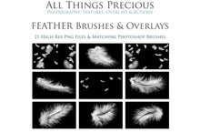 Load image into Gallery viewer, FLOATY FEATHERS Digital Overlays with Photoshop Brushes
