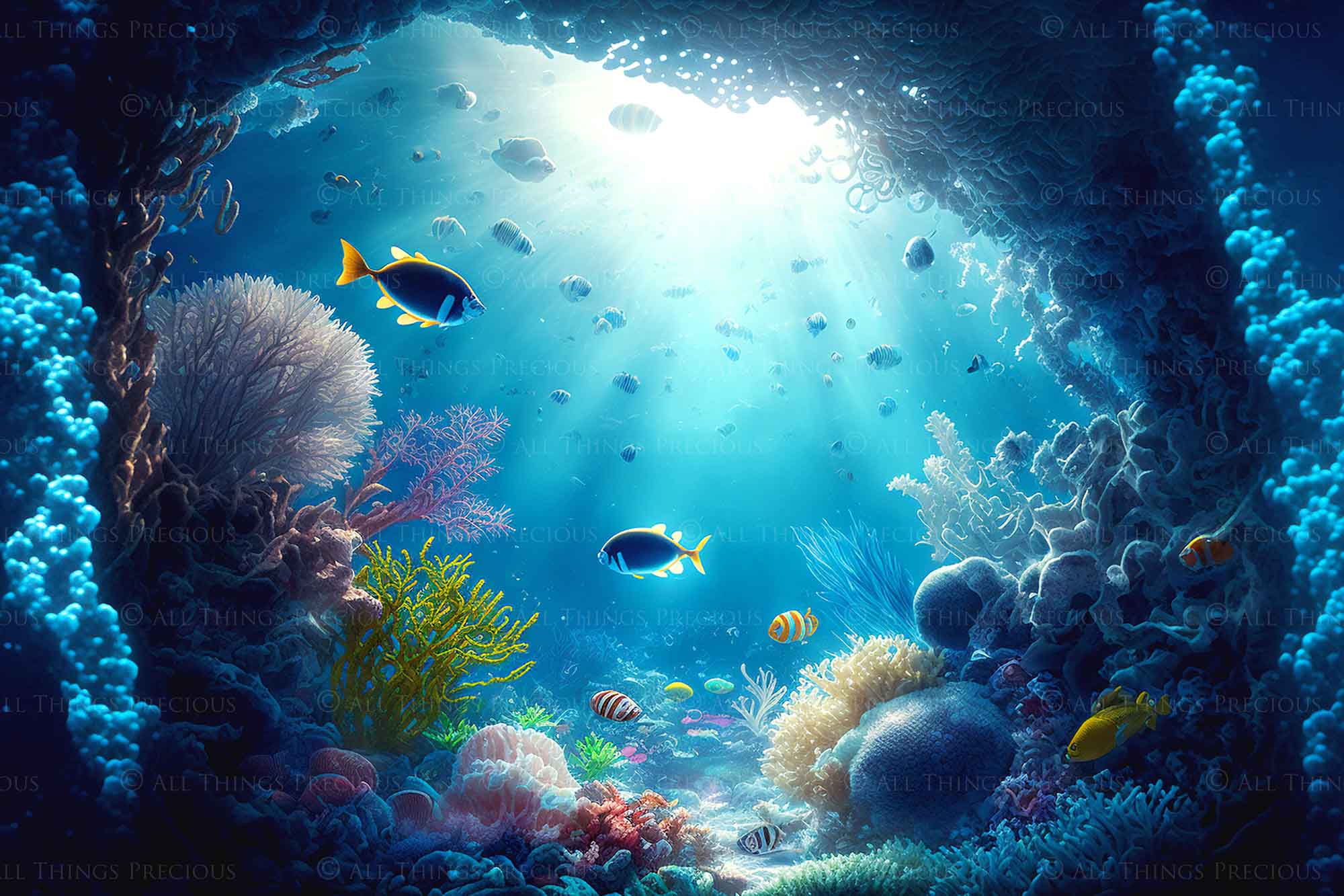 Bitmap Ocean Background AI Digital - 24 UNDER OCEAN BACKGROUNDS - Set 1 – ATP Textures