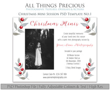 Load image into Gallery viewer, CHRISTMAS MINI SESSION - PSD Template No. 1
