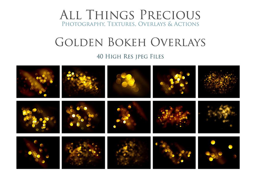 45 Bokeh overlays for photography, digital artists and scrapbooking. High resolution, digital background, Fine art photo overlays by ATP textures.