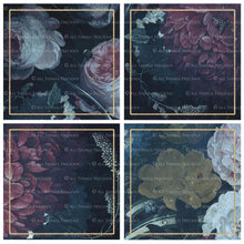 Load image into Gallery viewer, OLD MASTERS FLORAL Set 1 - BLUE - Digital Papers

