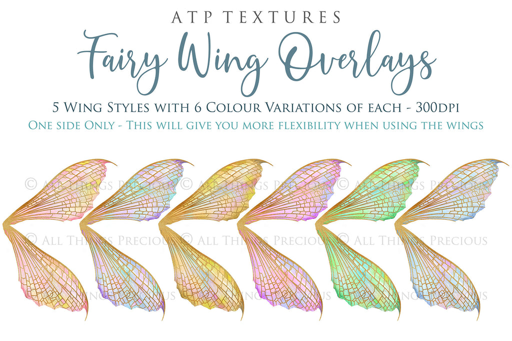 Fairy Wings Overlays For Photography, Photoshop, Digital art and Creatives. Transparent, high resolution wings for photographers. These are gorgeous PNG overlays for fantasy digital art and Child portraiture. colour, White fairy wings. Photo Overlays. Digital download. Graphic effects. ATP Textures