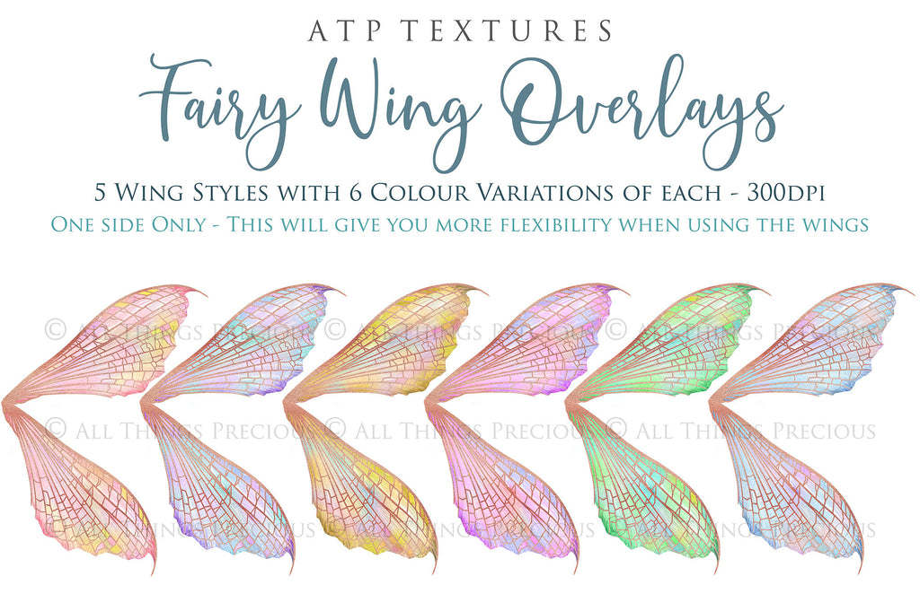 Fairy Wings Overlays For Photography, Photoshop, Digital art and Creatives. Transparent, high resolution wings for photographers. These are gorgeous PNG overlays for fantasy digital art and Child portraiture. colour, White fairy wings. Photo Overlays. Digital download. Graphic effects. ATP Textures