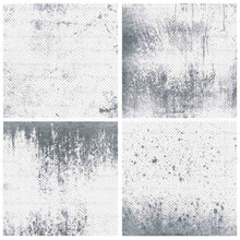 Load image into Gallery viewer, GRUNGE SILVER - Transparent Digital Papers
