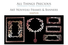 Load image into Gallery viewer, ART NOUVEAU ROSE GOLD FRAMES - Digital Clipart
