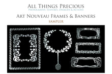 Load image into Gallery viewer, ART NOUVEAU SILVER FRAMES - Digital Clipart
