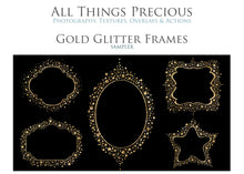 Load image into Gallery viewer, GOLD GLITTER FRAMES - Clipart
