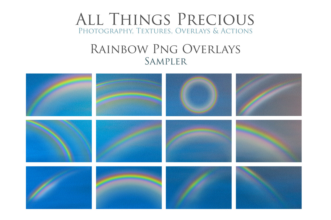 Png Overlays, Rainbow overlays for fine art photography.Photo Overlay, Sun flare overlay, Png clipart, rainbow clipart, high resolution by ATP textures.