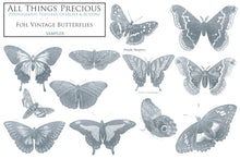 Load image into Gallery viewer, SILVER FOIL VINTAGE BUTTERFLIES - Clipart
