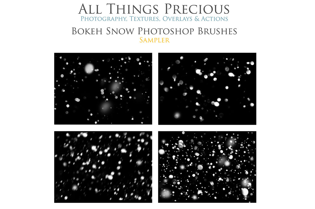 Lovely Wintery Snow photoshop brushes! Photoshop brushes for photography and digital design.  Digital Stamps for scrapbooking, photography and graphic design. Assets and Add ons. High resolution digital files.  ATP Textures 