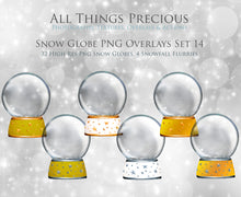 Load image into Gallery viewer, SNOW GLOBE Png Digital Overlays No. 14
