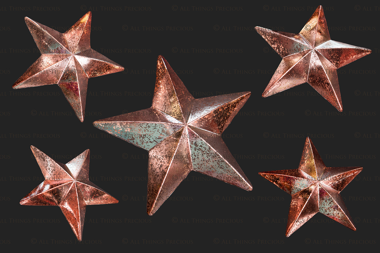 Png Rose Gold Stars, Photo Overlays, Star Confetti Overlays, Star Clipart, Clipart png, Photoshop Overlays, Digital scrapbooking, High resolution by ATP textures.
