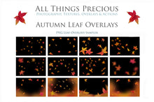 Load image into Gallery viewer, AUTUMN / FALL LEAF OVERLAYS Digital Overlays
