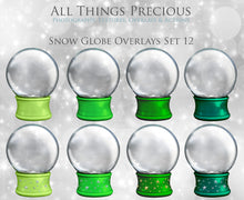 Load image into Gallery viewer, SNOW GLOBE Png Digital Overlays and PSD Template No. 12

