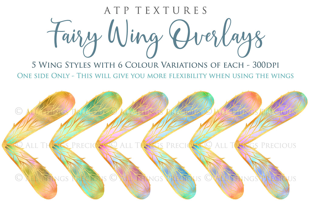 Fairy Wings Overlays For Photography, Photoshop, Digital art and Creatives. Transparent, high resolution wings for photographers. These are gorgeous PNG overlays for fantasy digital art and Child portraiture. colour, White fairy wings. Photo Overlays. Digital download. Graphic effects. ATP Textures