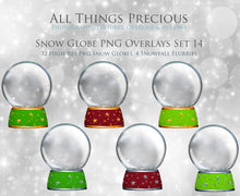 Load image into Gallery viewer, SNOW GLOBE Png Digital Overlays No. 14
