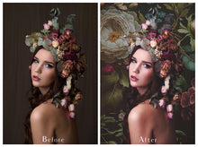 Load image into Gallery viewer, Digital Background for photography, digital art and print. Flower backgrounds are in high resolution, 300dpi, in rich colours. These are created in AI and have been edited, resized and created with photographers in mind. Print as a backdrop or art.
