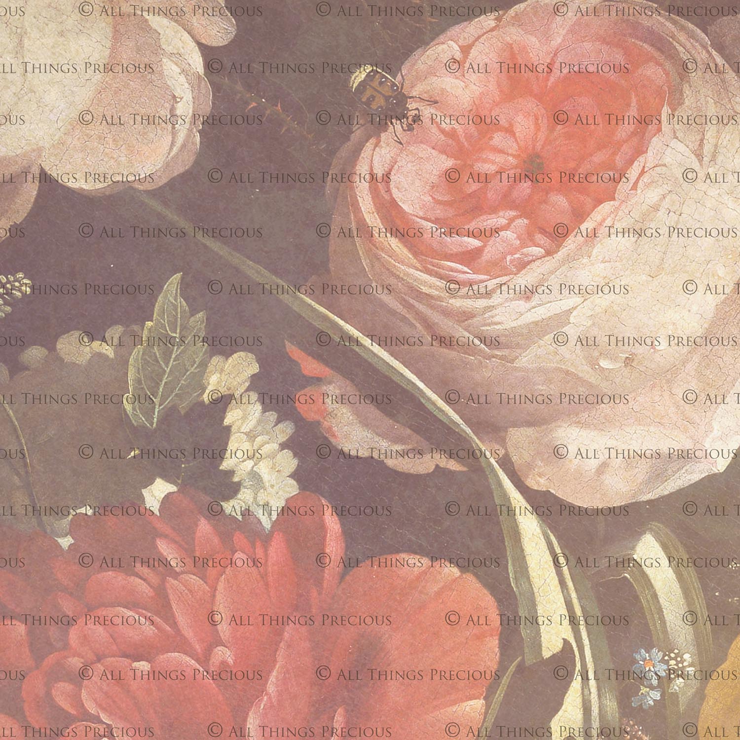 OLD MASTERS FLORAL Set 1 - PASTEL - Digital Papers
