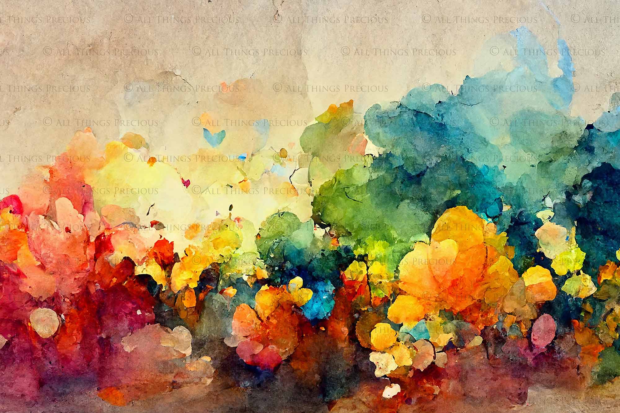 AI Digital - 24 WATERCOLOUR BACKGROUNDS - Set 4