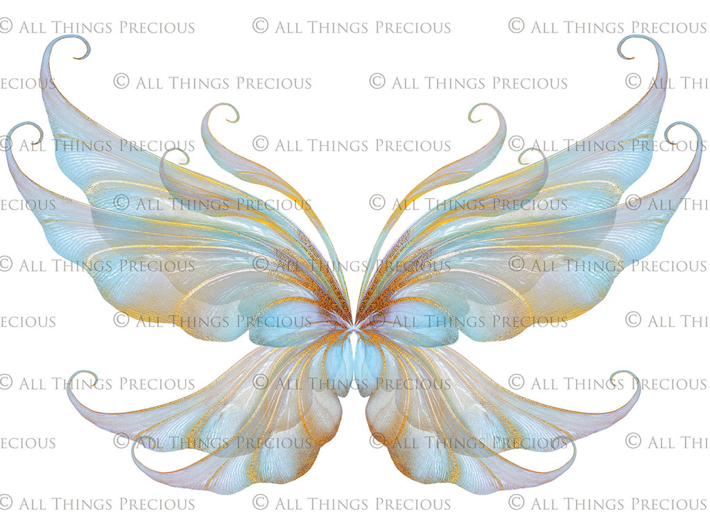 Digital Overlays for Photographers, Graphic design, scrapbooking and creatives.. Fairy Wings. High resolution, fine art digital assets for creating fantasy art.  Png overlay with transparent background. Magical Edit. Png Photo editing art assets.