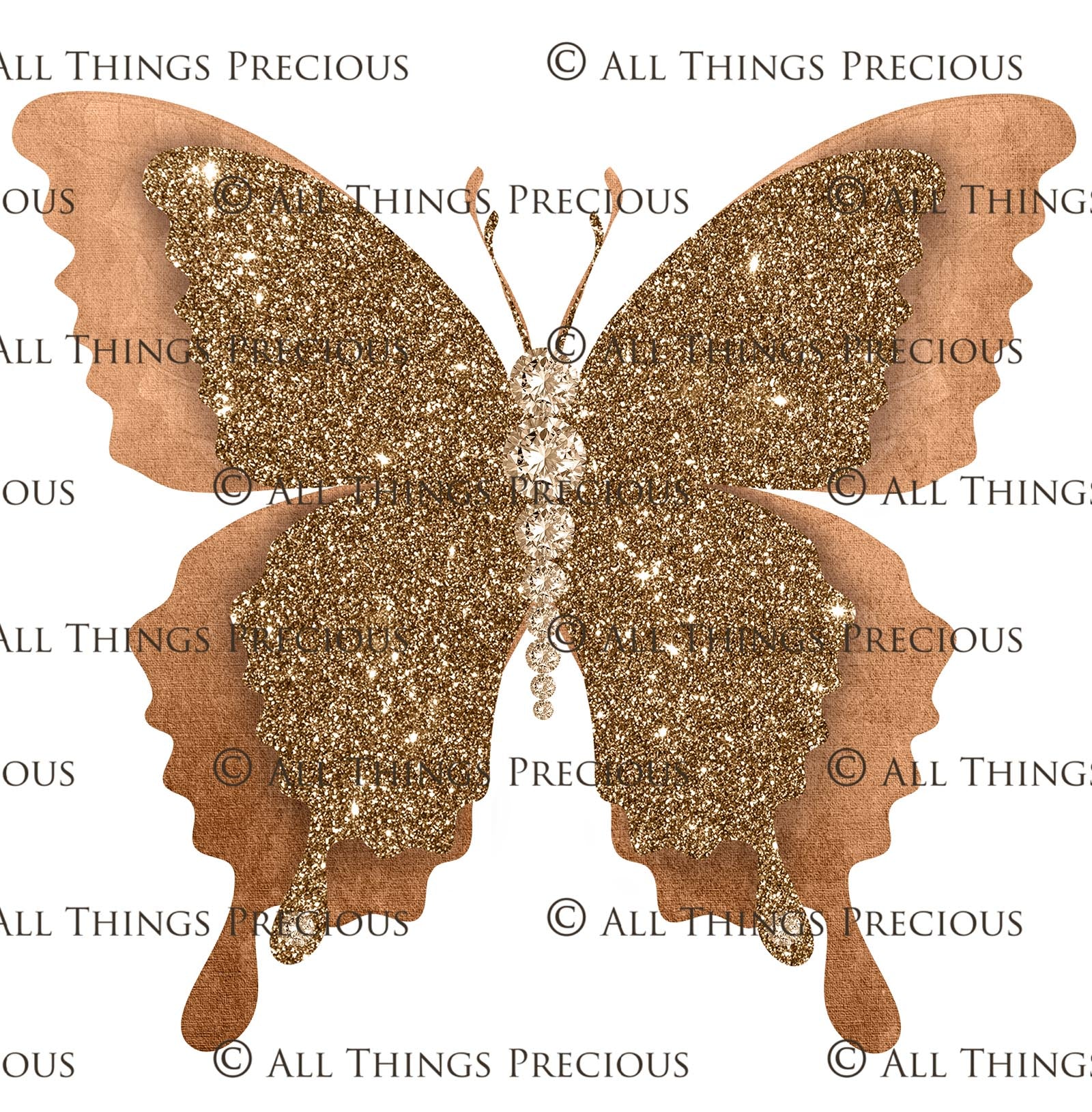 FLOWERS & BUTTERFLY BLING Set 2 - Clipart FREE DOWNLOAD