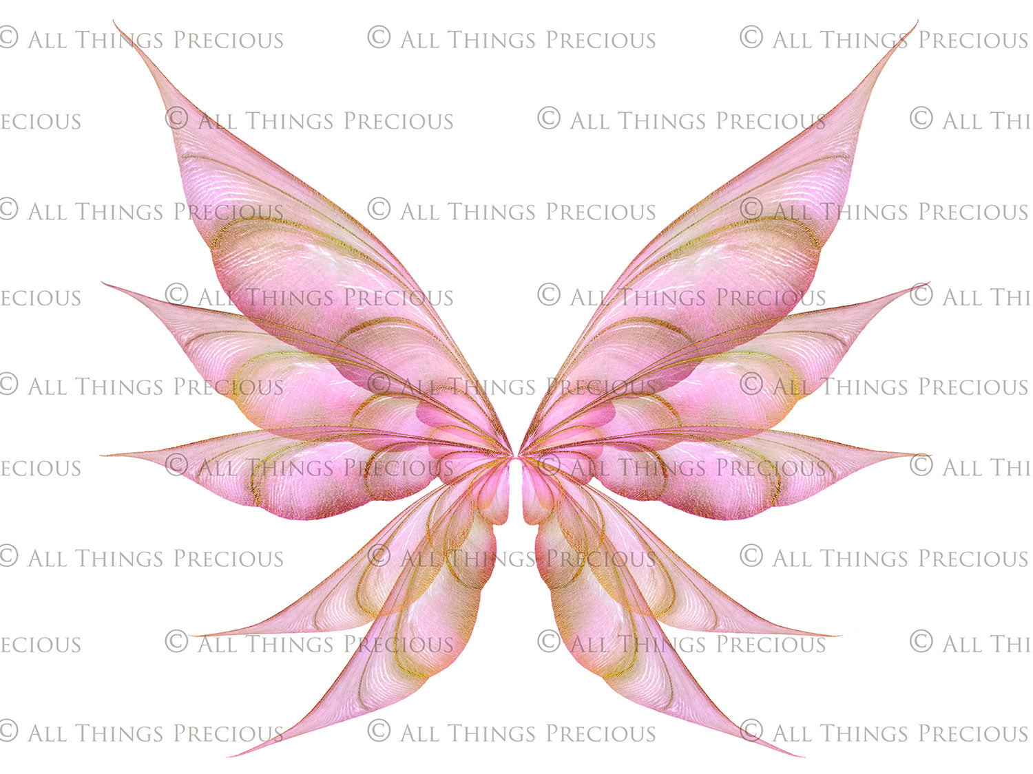 Digital Overlays for Photographers, Graphic design, scrapbooking and creatives.. Fairy Wings. High resolution, fine art digital assets for creating fantasy art.  Png overlay with transparent background. Magical Edit. Png Photo editing art assets.