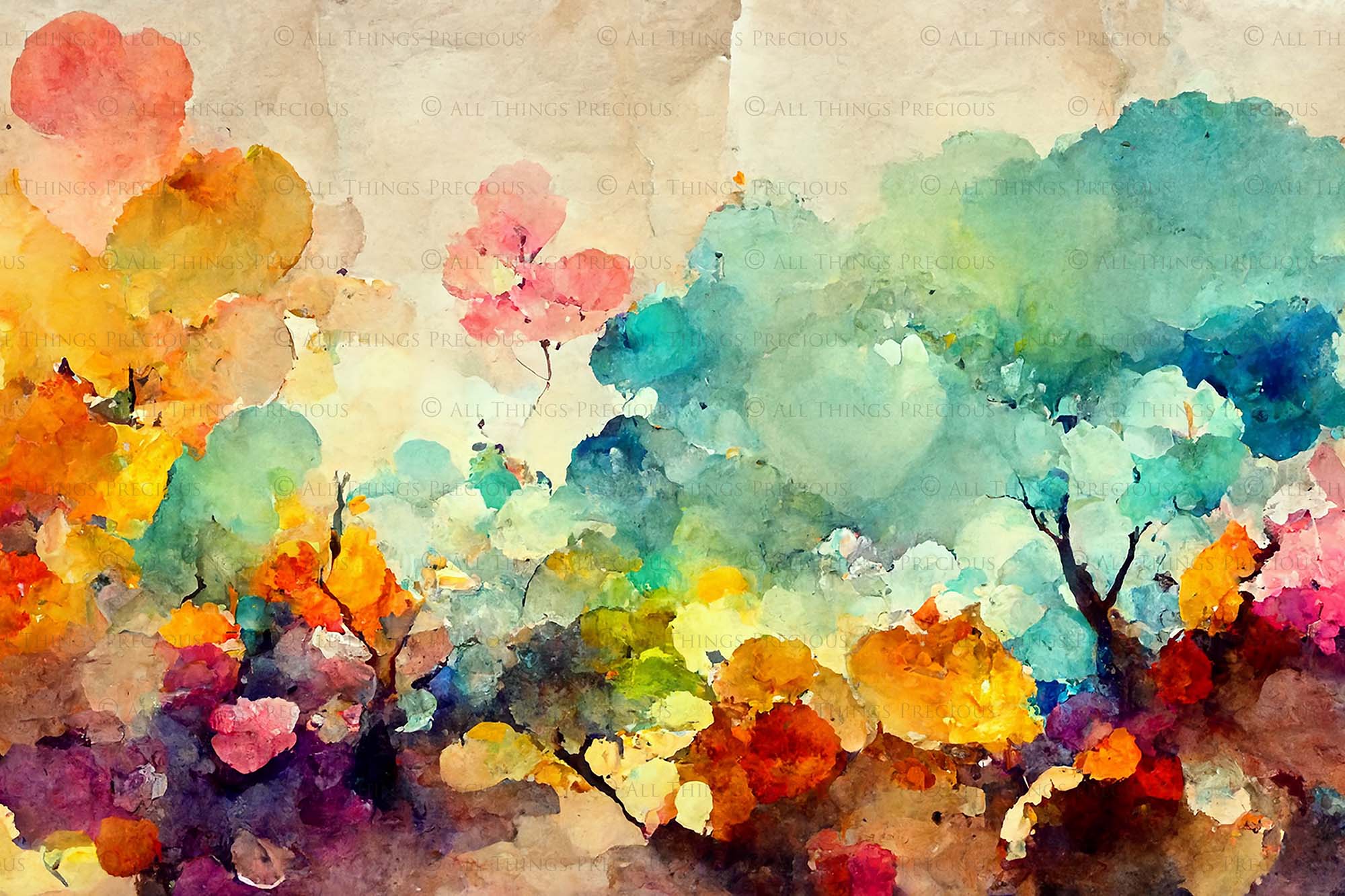 AI Digital - 24 WATERCOLOUR BACKGROUNDS - Set 2