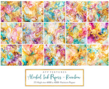 Load image into Gallery viewer, ALCOHOL INK Digital Papers - Rainbow
