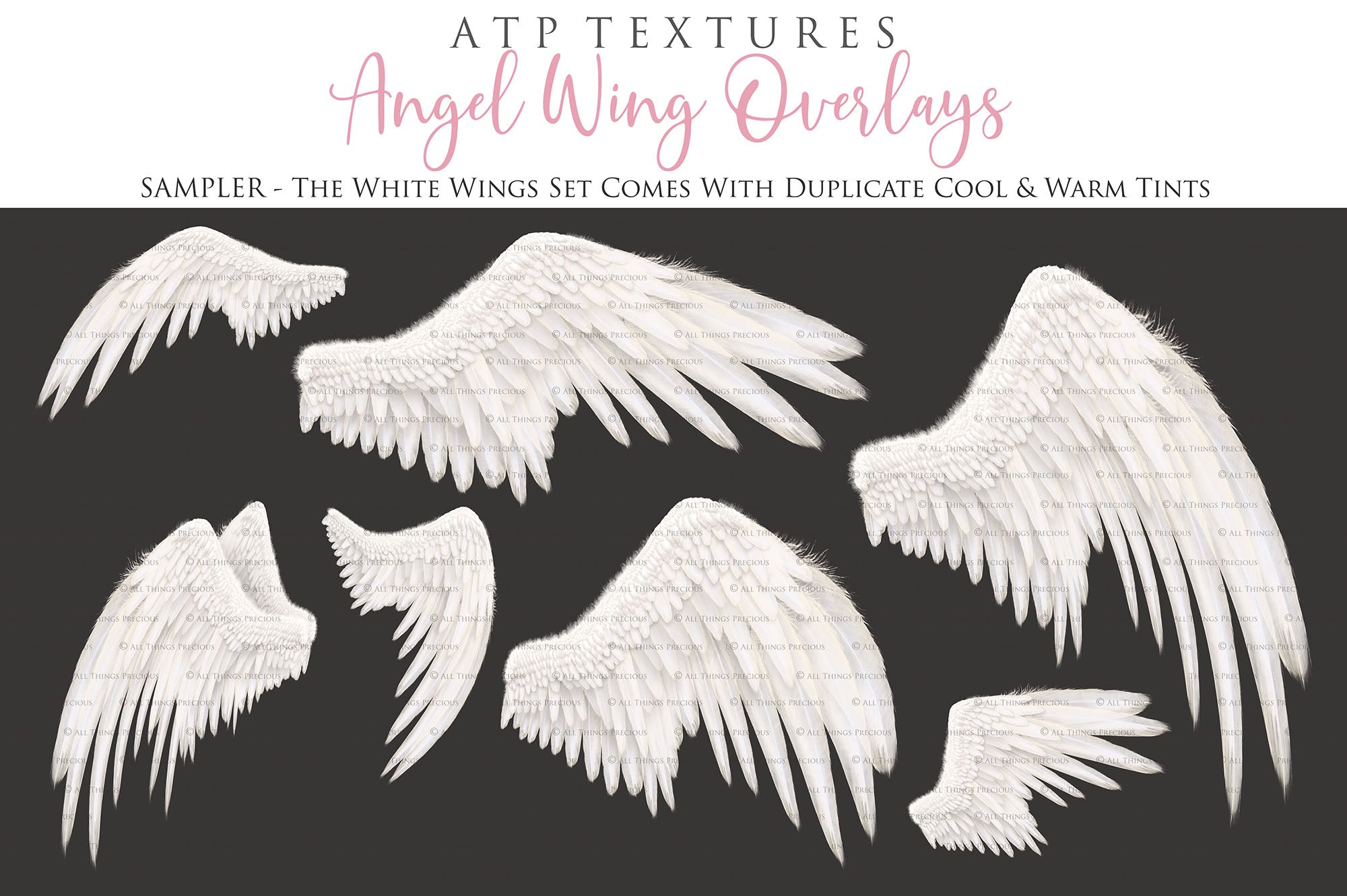 Png clipart, Angel Wings, Digital Overlays, Fine Art, Photography, Photoshop edits, Digital Art, Angel wing overlays, High resolution, Angel Clipart, Wing Clipart by ATP textures.